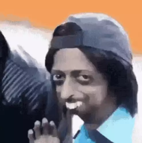 Funny Man Waving and Smiling