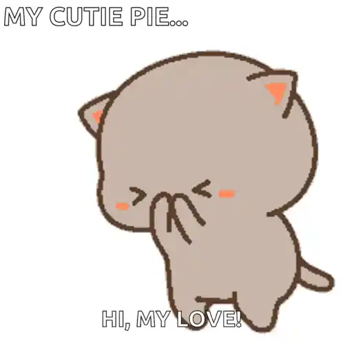Hi I Love You Cat Kiss