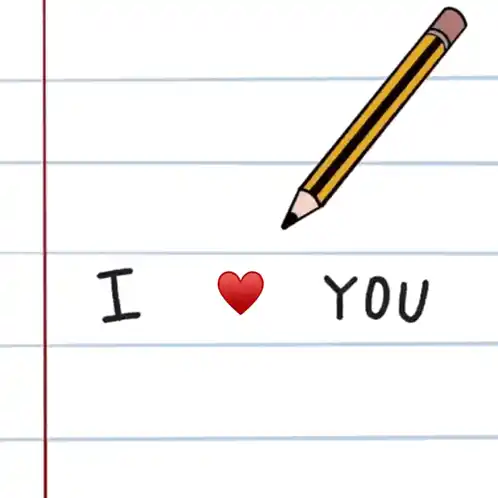 Pencil Writes 'I Love You' for Graciangelines