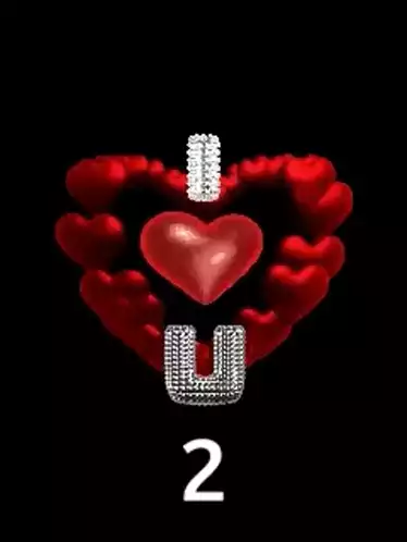 I Love You Too Hearts Animation