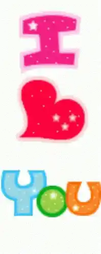 Animated 'I Love You' Text with Heart