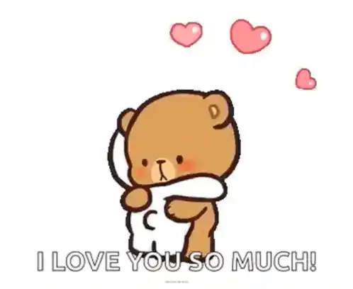 Cute Bears Hugging: I Love You So Much!