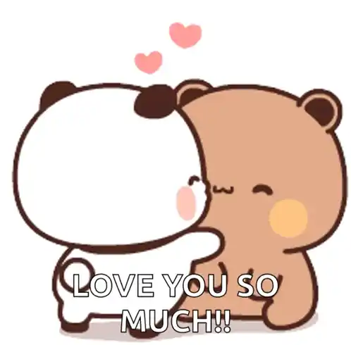 Cute Bears Hugging: Love You So Much