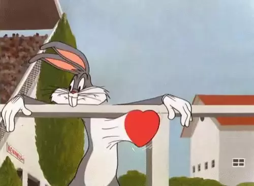 Bugs Bunny Holding a Heart