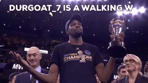 Kd Durgoat7 Celebrates 2017 NBA Championship