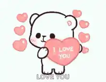 Cute Bear Shares 'I Love You' Message