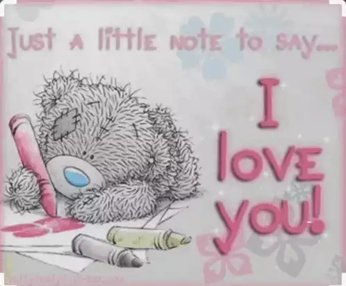 Teddy Bear I Love You Kisses Card