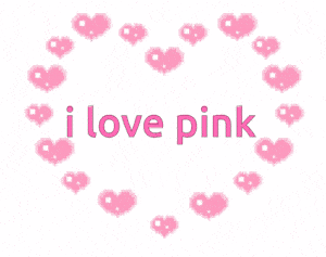 I Love Pink with Pixel Hearts