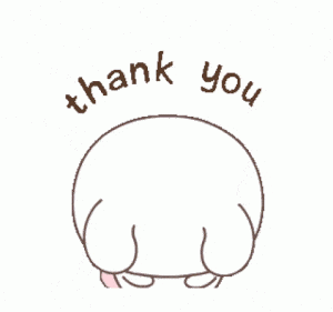 Cute Rabbit Thank You Sticker