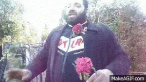 Man with Rose Expressing Love to Sergia