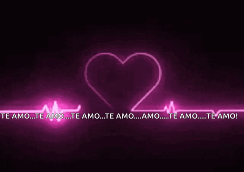 Neon Love Heart with Te Amo