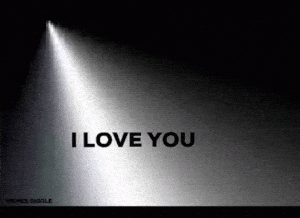 I Love You Message with Spotlight