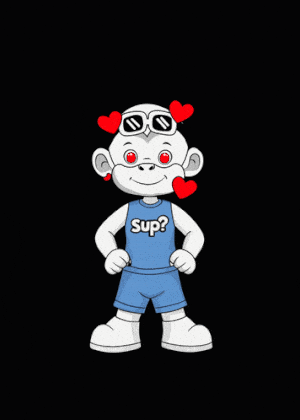 Zhot Jr. Love Monkey with Sup? Shirt & Hearts