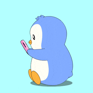Cute Penguin Says I Love You with Hearts
