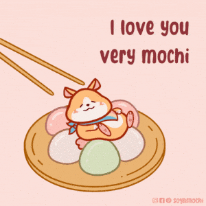 I Love You Very Mochi Hamster Cartoon