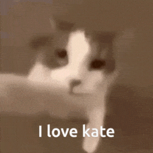 Cat Says 'I Love Kate'