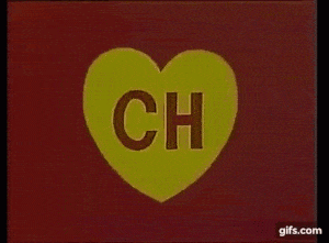 Yellow Heart with 'Ch' - Love Symbol