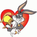 Bugs Bunny and Lola Bunny Hugging