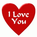 Red Heart with 'I Love You' Text