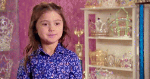 Excited Girl Makes Funny Face