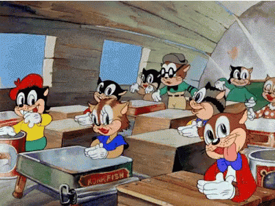Funny Cartoon Cats Clap