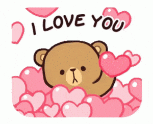 I Love You Bear with Pink Hearts