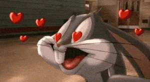 Bugs Bunny In Love with Hearts