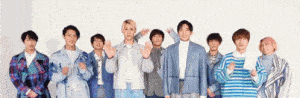 Snow Man J-Pop Group Waving Hello