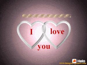 Flashing 'I Love You' Hearts