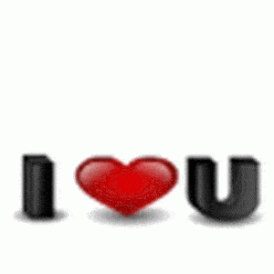 Animated I Love You Heart Message