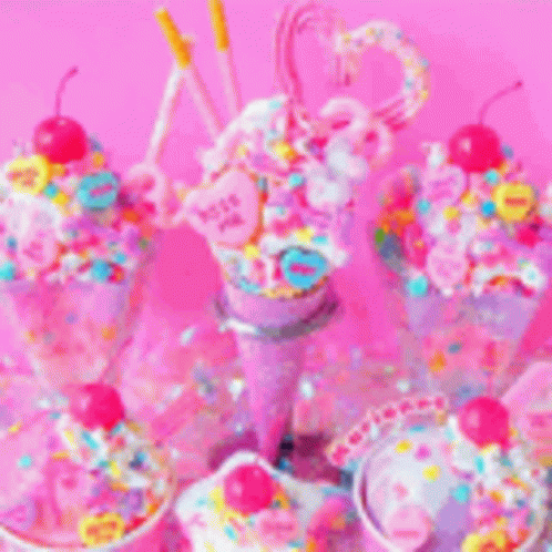 Cute Pink Aesthetic Food & Sweets