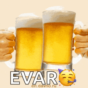 Happy Birthday Evar with Beer Cheers