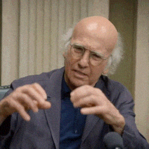 Larry David Makes a Hand Heart on Curb Your Enthusiasm