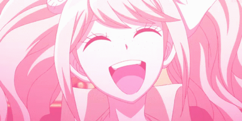 Smiling Pink Anime Girl Aesthetic