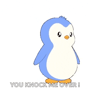 I Love You So Much: Penguin Knocked Over by Love