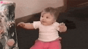 Baby's Excited First Ice Cream Taste