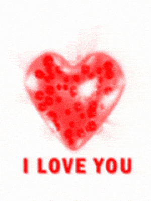 Flashing I Love You Hearts Animation