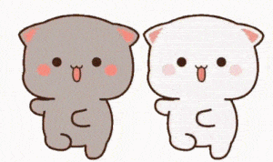 Peach And Goma Dancing Cats