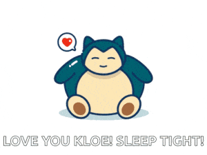 Cute Snorlax Heart: Love You Kloe!