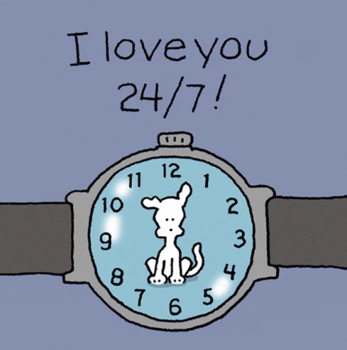I Love You 24/7 Dog Watch Animation
