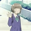 Anime School Girl Waving