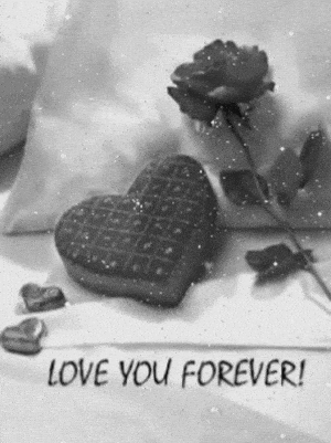 Love You Forever: Black Rose & Heart