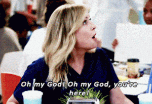 Arizona Robbins' Excited Greeting in Grey's Anatomy