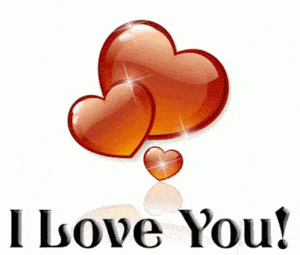 I Love You Hearts with Sparkle