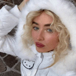 Sabrina Carpenter in Hello Kitty Jacket