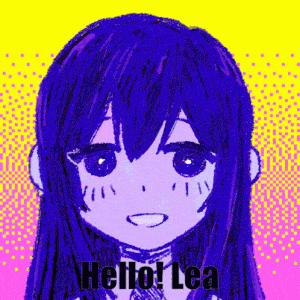 Hello Lea - Blue Haired Girl Drawing
