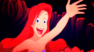 Ariel from The Little Mermaid Waves Hello