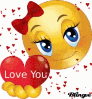 Cute Animated Love You Emoticon