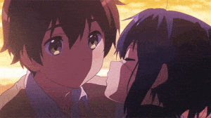 Anime Love Cheek Kiss