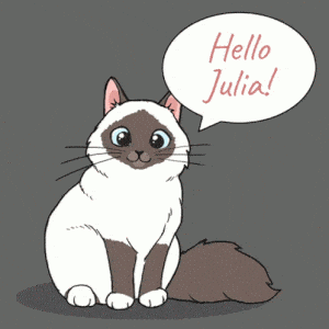 Cute Birman Cat Says Hello Julia!